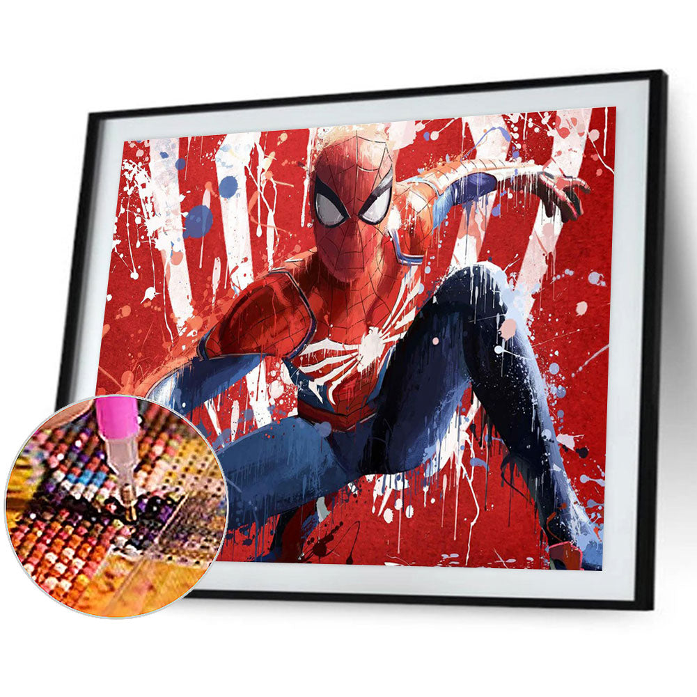 Spiderman - Full Round Drill Diamond Painting 40*30CM