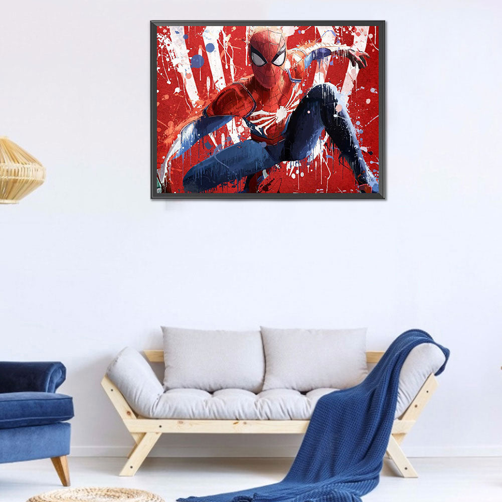 Spiderman - Full Round Drill Diamond Painting 40*30CM