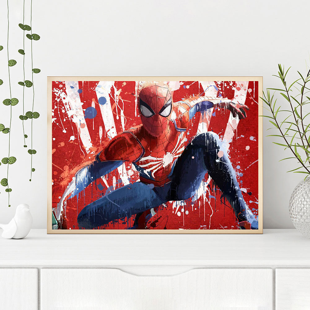 Spiderman - Full Round Drill Diamond Painting 40*30CM