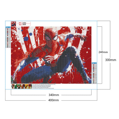 Spiderman - Full Round Drill Diamond Painting 40*30CM