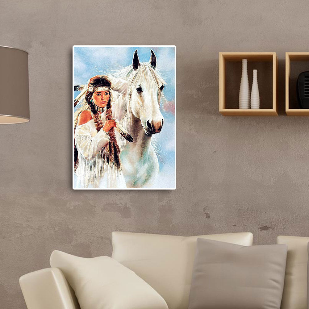 Hunting Woman - Full Round Drill Diamond Painting 40*50CM