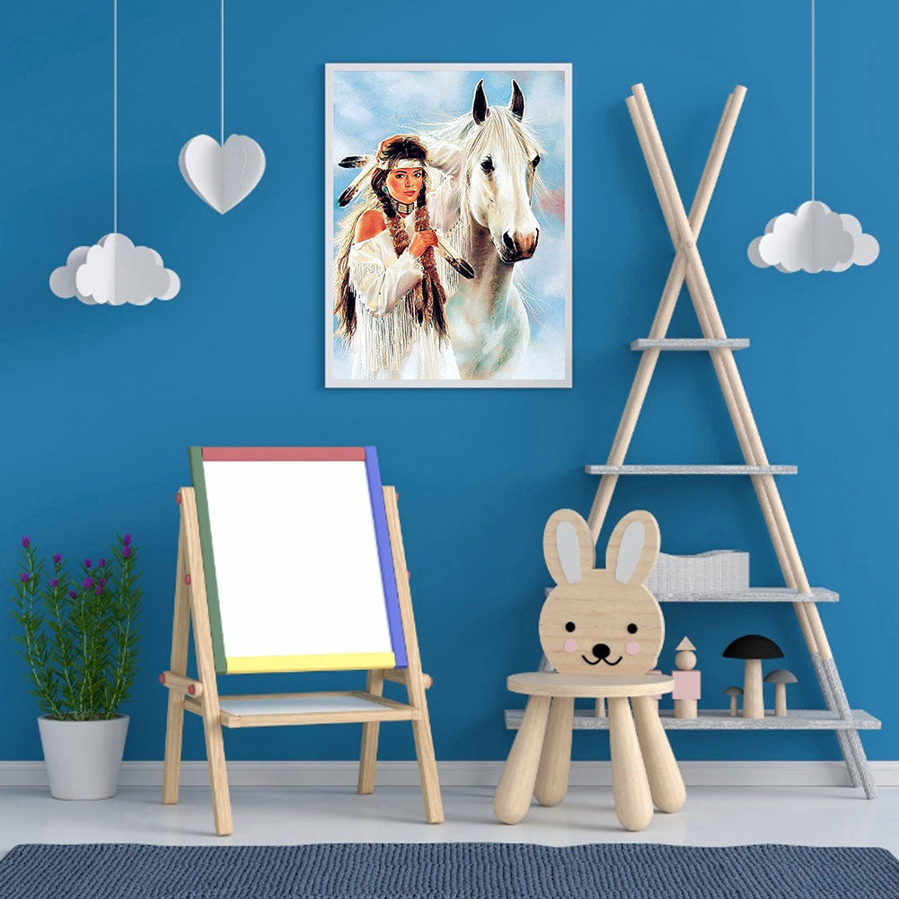 Hunting Woman - Full Round Drill Diamond Painting 40*50CM