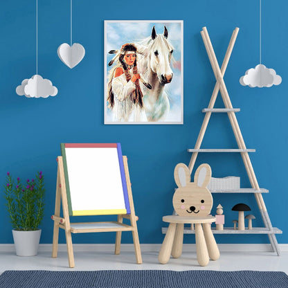 Hunting Woman - Full Round Drill Diamond Painting 40*50CM
