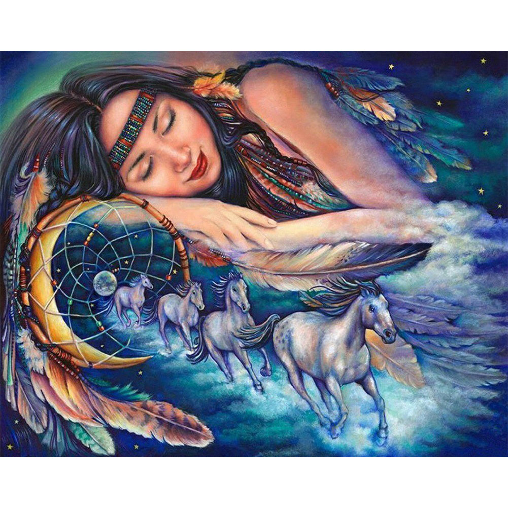 Sleeping Woman - Full Round Drill Diamond Painting 50*40CM