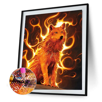 Flaming Fox - Full Round Drill Diamond Painting 50*60CM