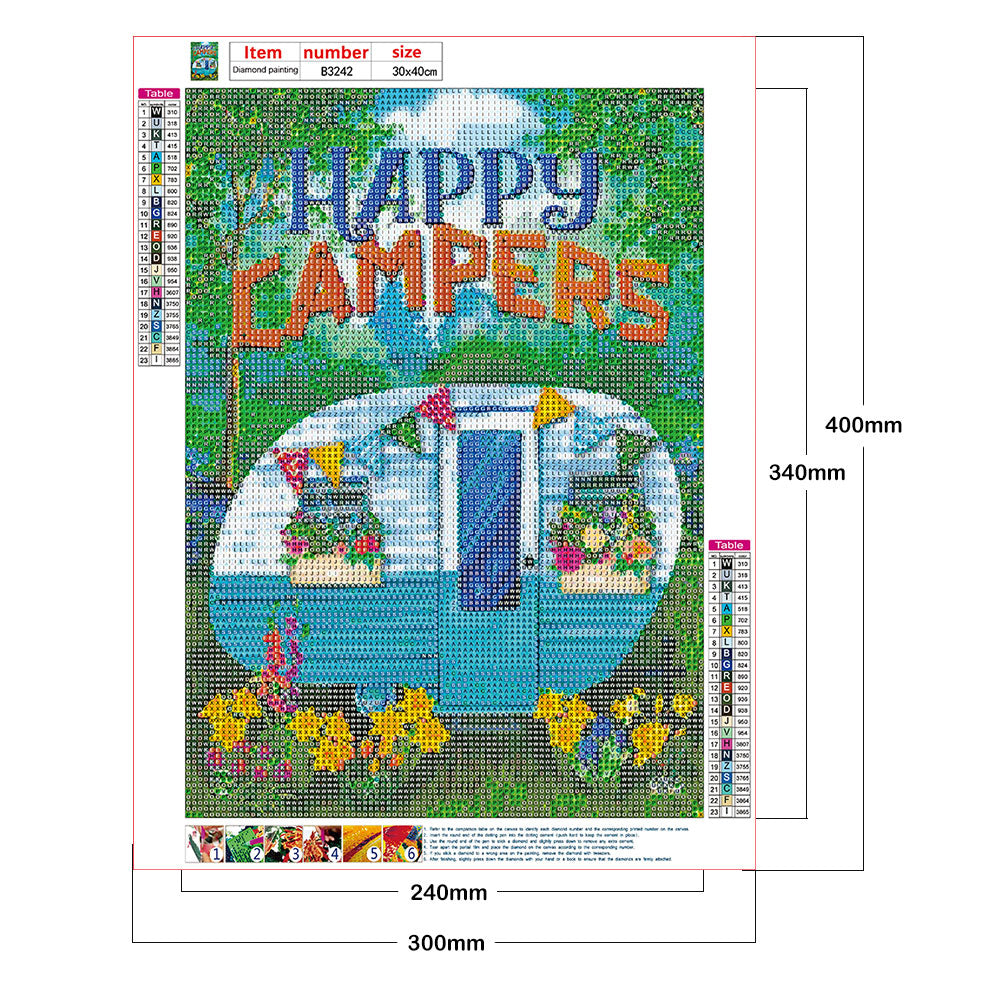 Rv - Full Round Drill Diamond Painting 30*40CM