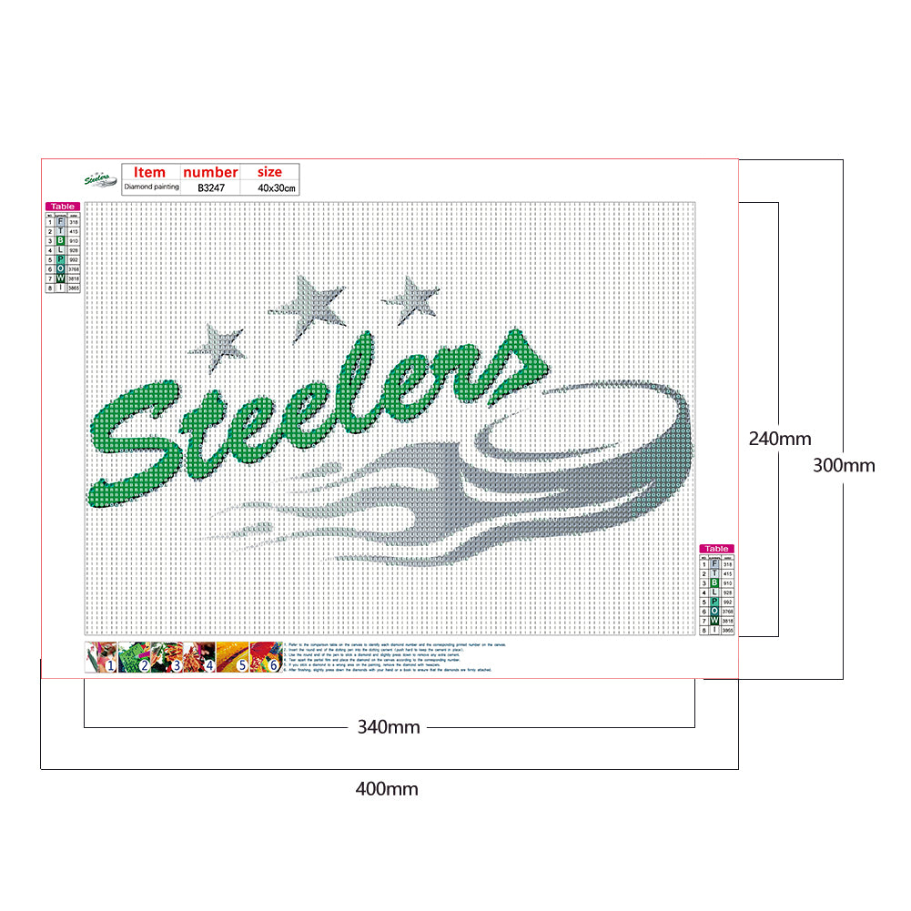Bietigheim Steelers Logo - Full Round Drill Diamond Painting 40*30CM