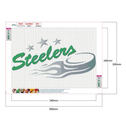Bietigheim Steelers Logo - Full Round Drill Diamond Painting 40*30CM