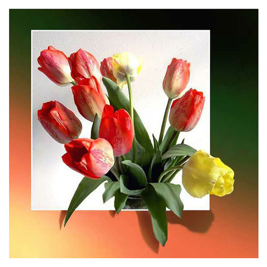 Tulip Bouquet - Full Round Drill Diamond Painting 40*40CM