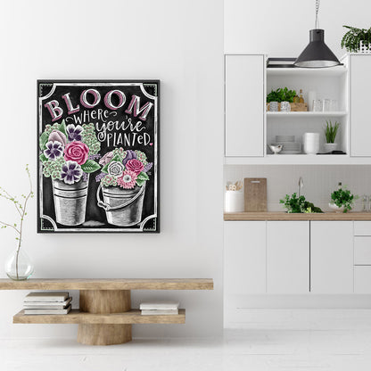 Spring Flowers In English - Full Round Drill Diamond Painting 30*40CM