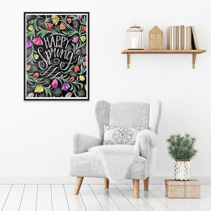 Spring Flowers In English - Full Round Drill Diamond Painting 30*40CM