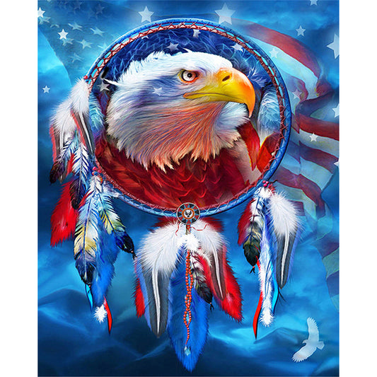 Flag Eagle - Full Round Drill Diamond Painting 40*50CM