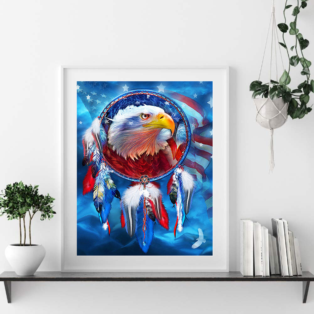 Flag Eagle - Full Round Drill Diamond Painting 40*50CM