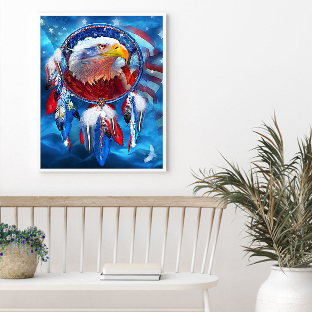 Flag Eagle - Full Round Drill Diamond Painting 40*50CM