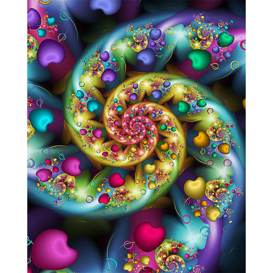 Colorful Swirls - Full Round Drill Diamond Painting 50*60CM