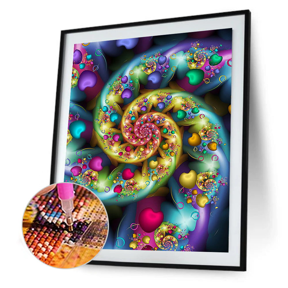 Colorful Swirls - Full Round Drill Diamond Painting 50*60CM