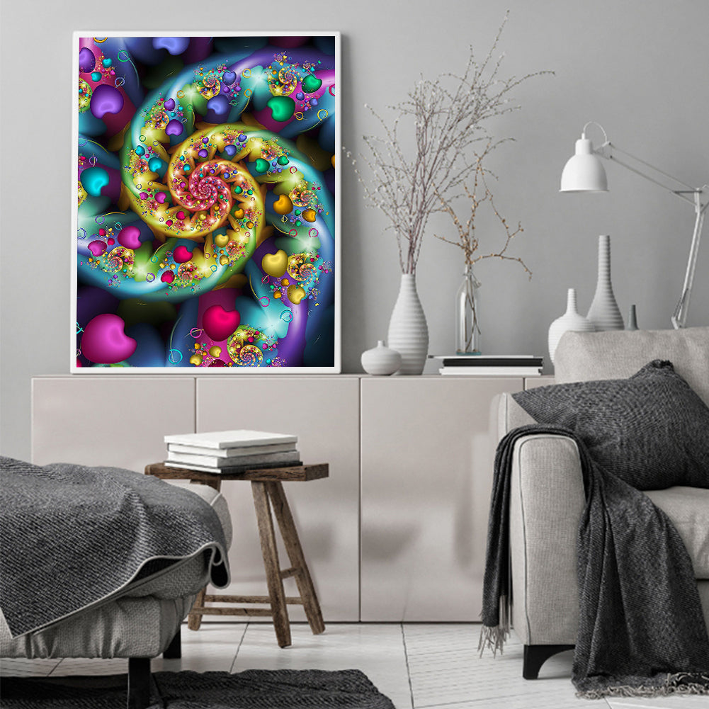 Colorful Swirls - Full Round Drill Diamond Painting 50*60CM
