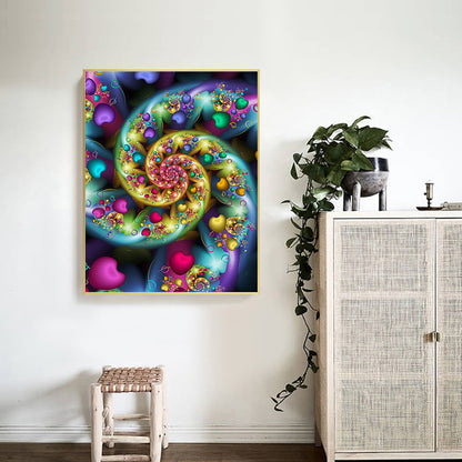 Colorful Swirls - Full Round Drill Diamond Painting 50*60CM