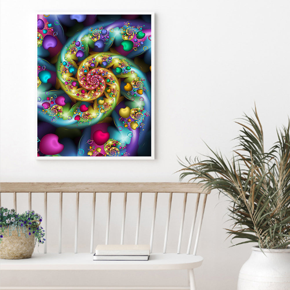 Colorful Swirls - Full Round Drill Diamond Painting 50*60CM