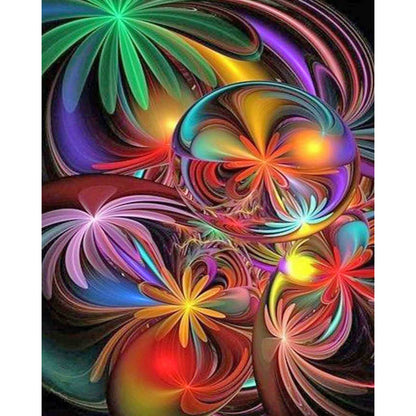 Colorful Abstract Painting - Full Round Drill Diamond Painting 50*60CM