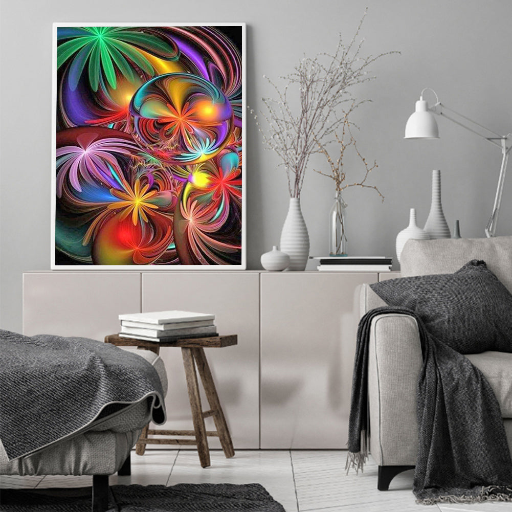 Colorful Abstract Painting - Full Round Drill Diamond Painting 50*60CM