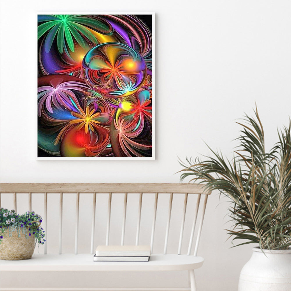 Colorful Abstract Painting - Full Round Drill Diamond Painting 50*60CM