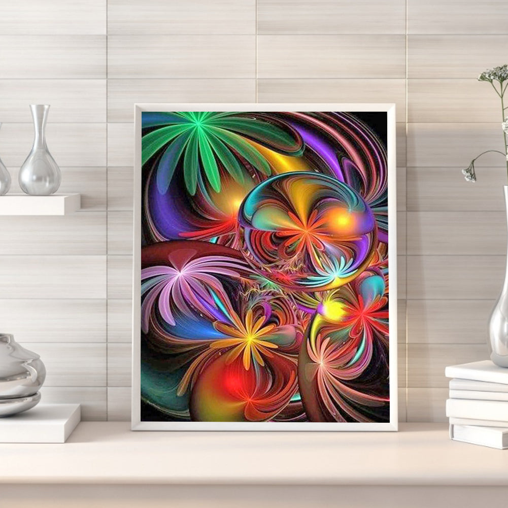 Colorful Abstract Painting - Full Round Drill Diamond Painting 50*60CM