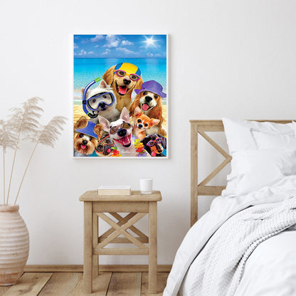 Puppy - Full Square Drill Diamond Painting 40*50CM