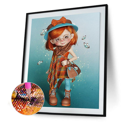 Big Eyes Girl - Full Round Drill Diamond Painting 30*40CM