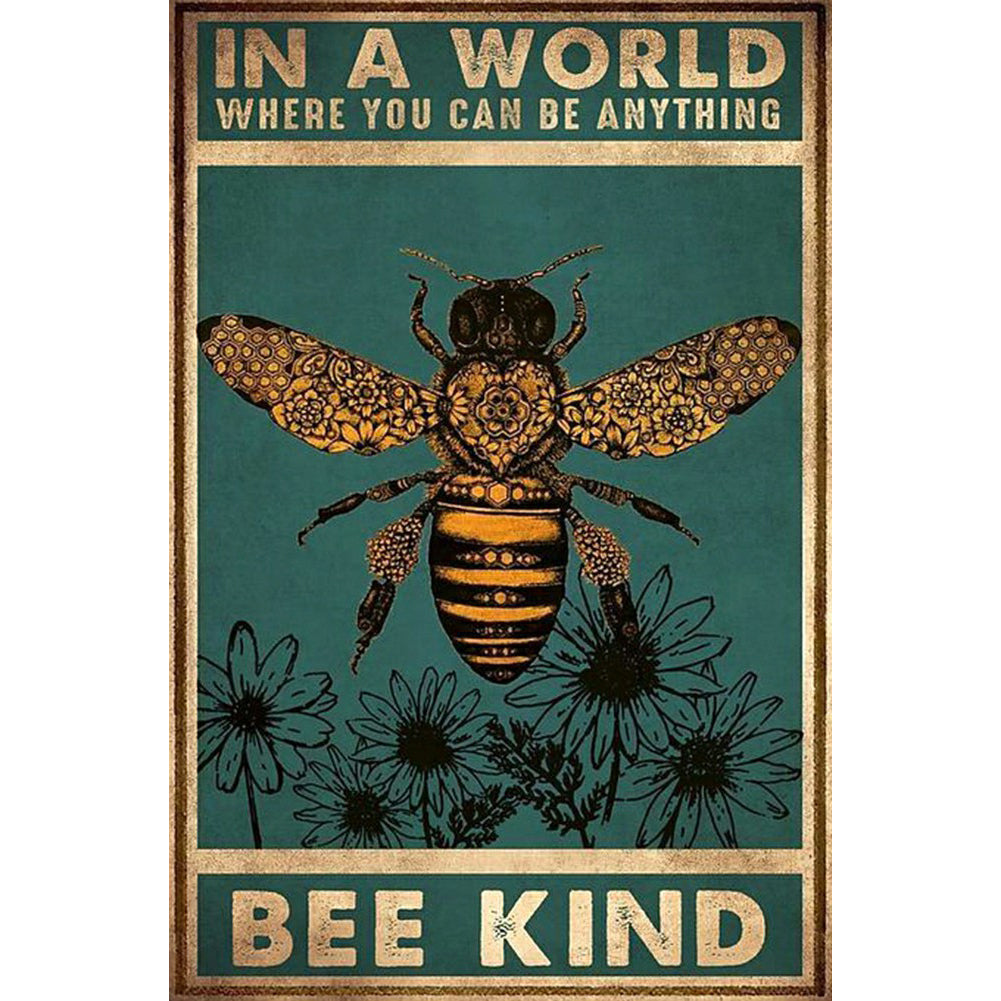 Bee Abstract Painting - Full Round Drill Diamond Painting 30*40CM