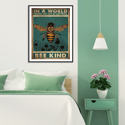 Bee Abstract Painting - Full Round Drill Diamond Painting 30*40CM