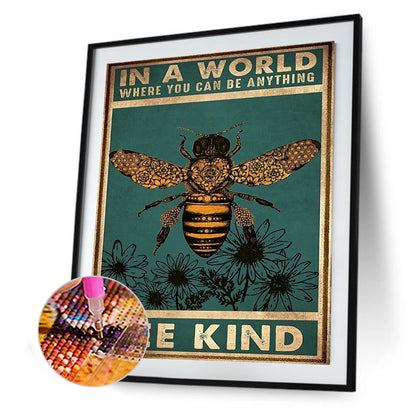 Bee Abstract Painting - Full Round Drill Diamond Painting 30*40CM