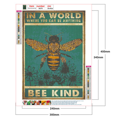 Bee Abstract Painting - Full Round Drill Diamond Painting 30*40CM