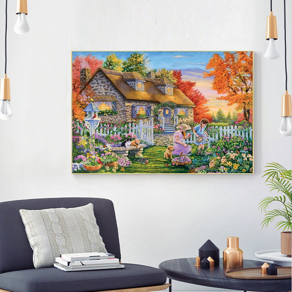 House Scenery - Full Round Drill Diamond Painting 40*30CM
