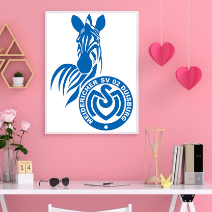 Duisburg Logo - Full Round Drill Diamond Painting 30*40CM