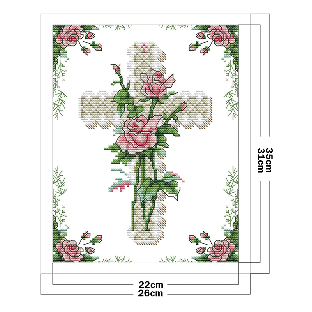 Heart Of Rose - 11CT Counted Cross Stitch 26*35CM