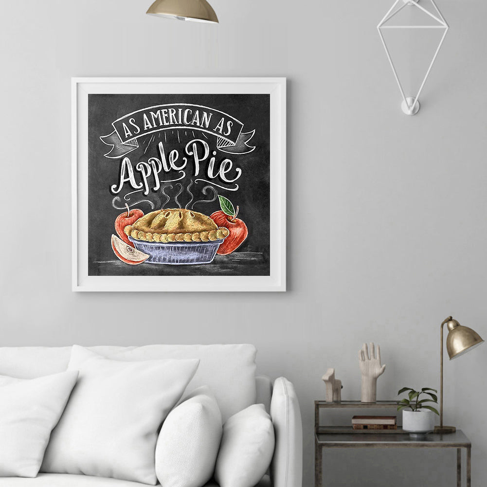 Chalkboard Drawing - Full Round Drill Diamond Painting 30*30CM