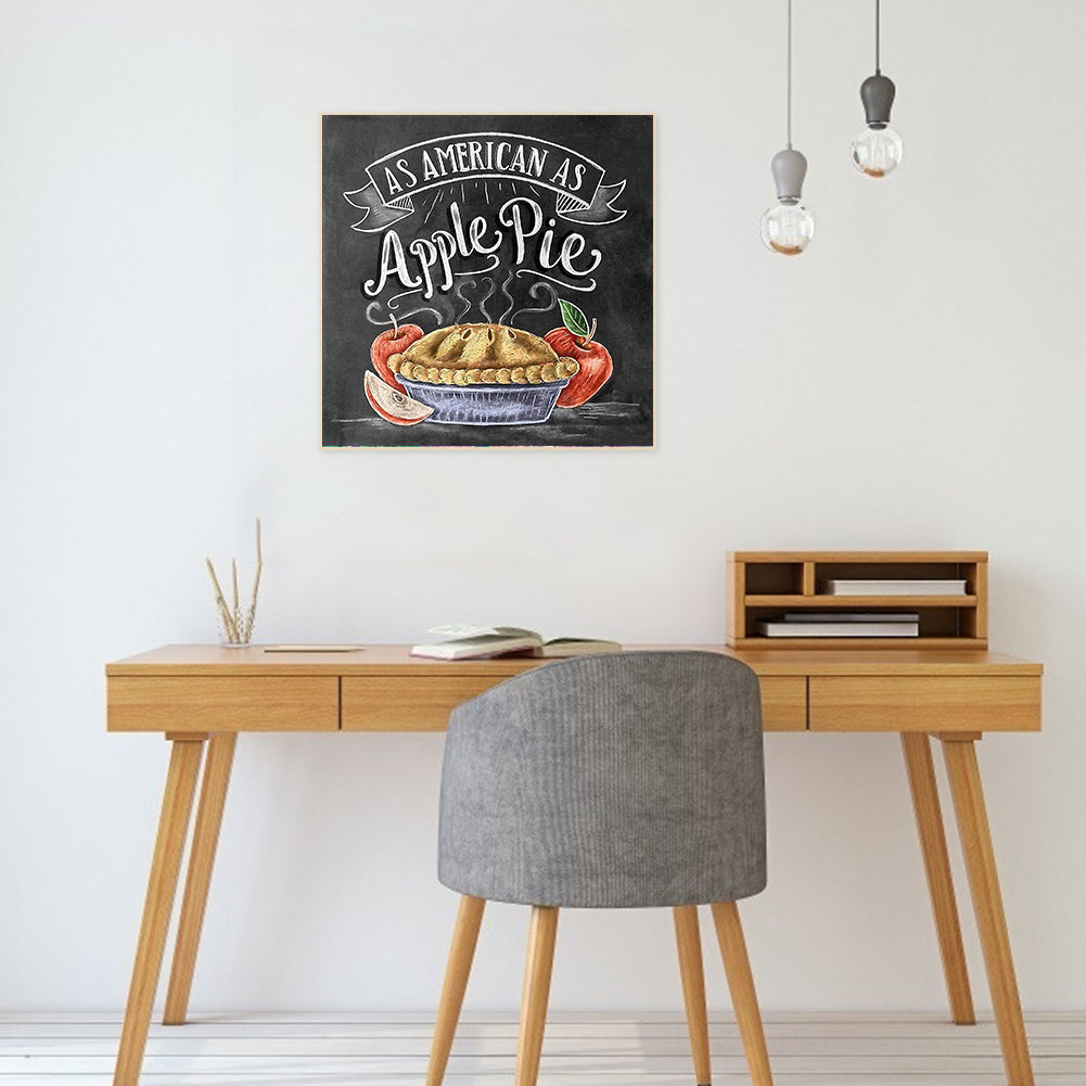 Chalkboard Drawing - Full Round Drill Diamond Painting 30*30CM