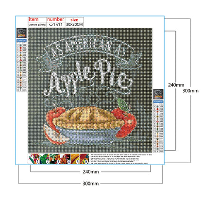Chalkboard Drawing - Full Round Drill Diamond Painting 30*30CM