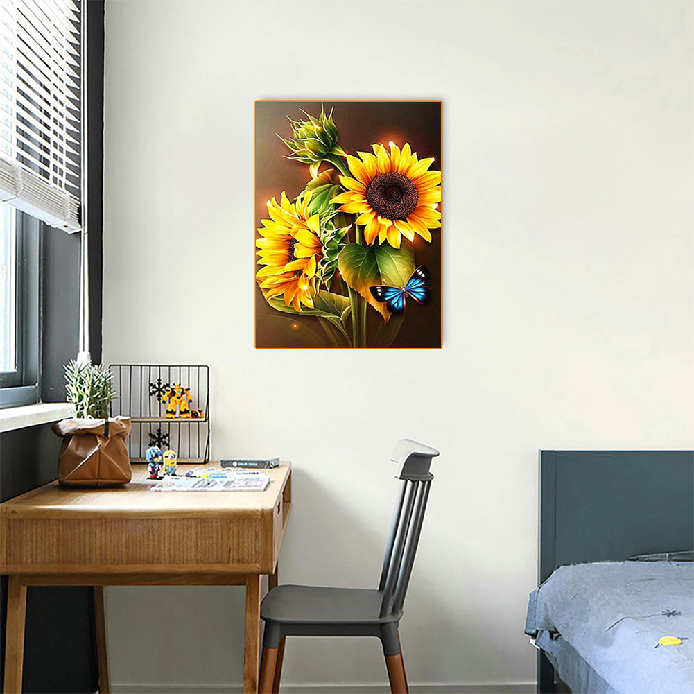 Sunflower Bouquet - Full Round Drill Diamond Painting 30*40CM