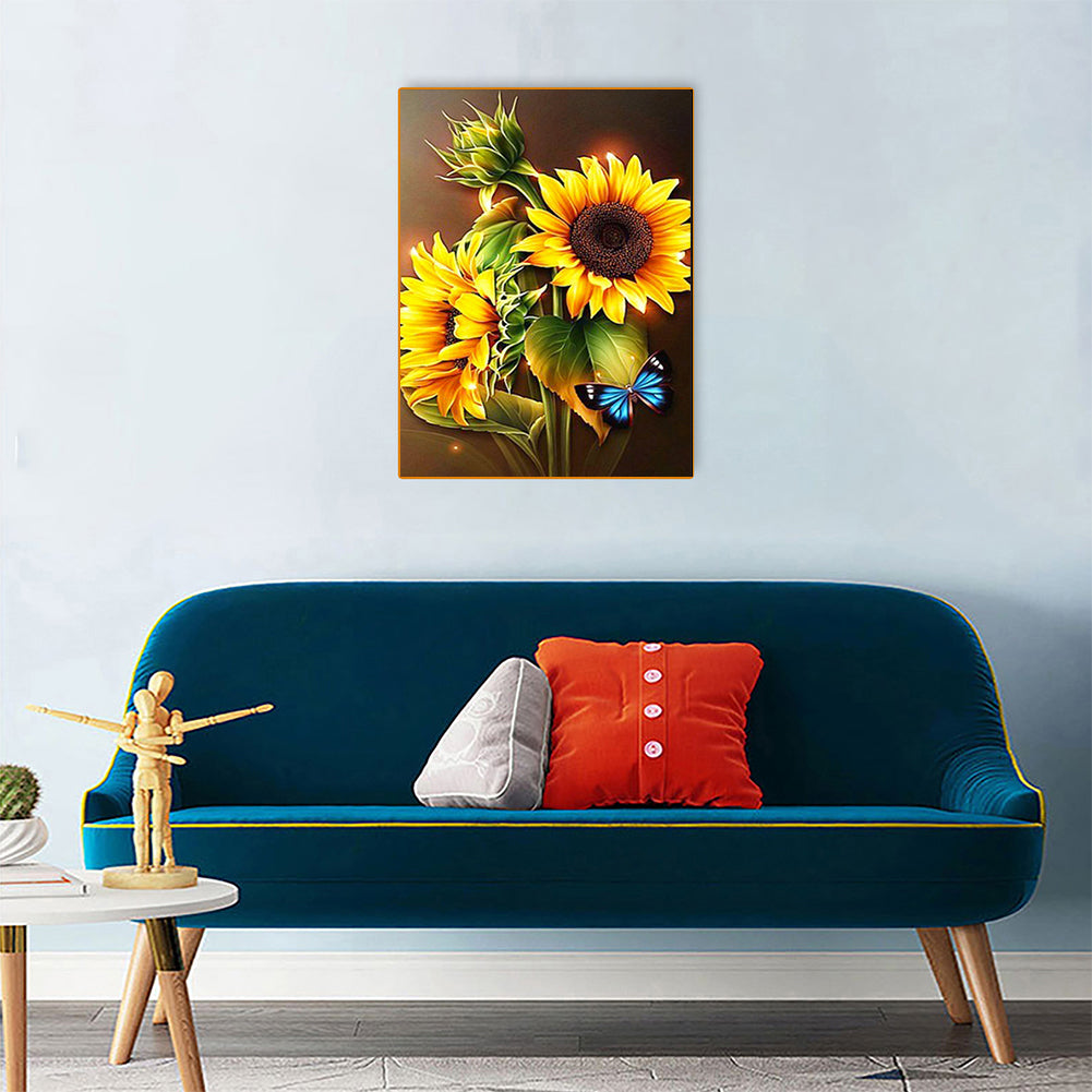 Sunflower Bouquet - Full Round Drill Diamond Painting 30*40CM