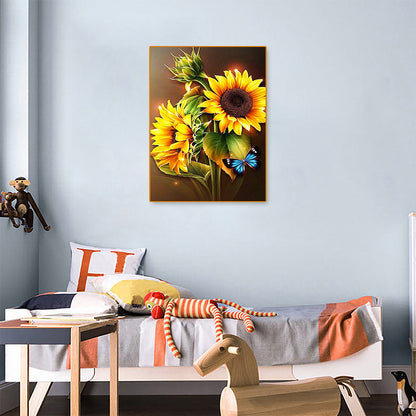 Sunflower Bouquet - Full Round Drill Diamond Painting 30*40CM