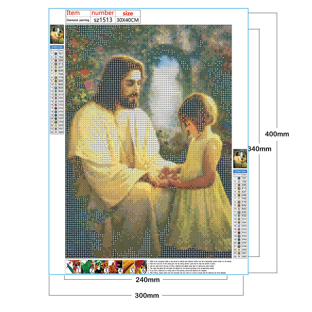 Religion - Full Round Drill Diamond Painting 30*40CM