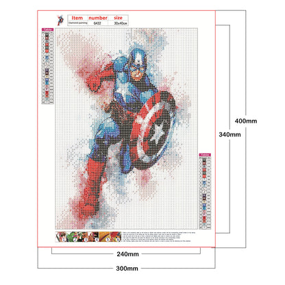 Marvel Superheroes - Full Round Drill Diamond Painting 30*40CM