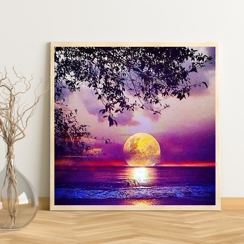 Sunset On The Lake - Full Round Drill Diamond Painting 40*40CM