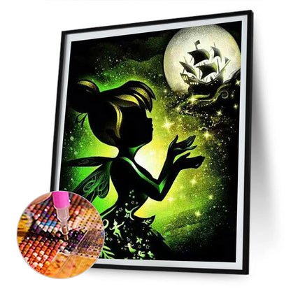 Silhouette Disney - Full Round Drill Diamond Painting 50*60CM