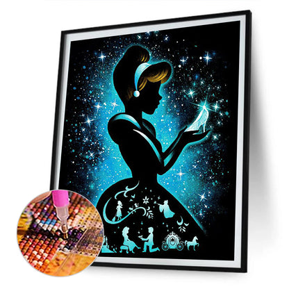 Silhouette Disney - Full Round Drill Diamond Painting 50*60CM