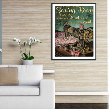 Sewing Machine - Full Round Drill Diamond Painting 50*60CM