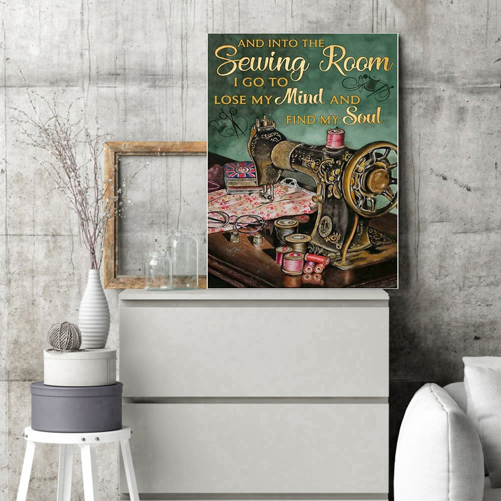 Sewing Machine - Full Round Drill Diamond Painting 50*60CM