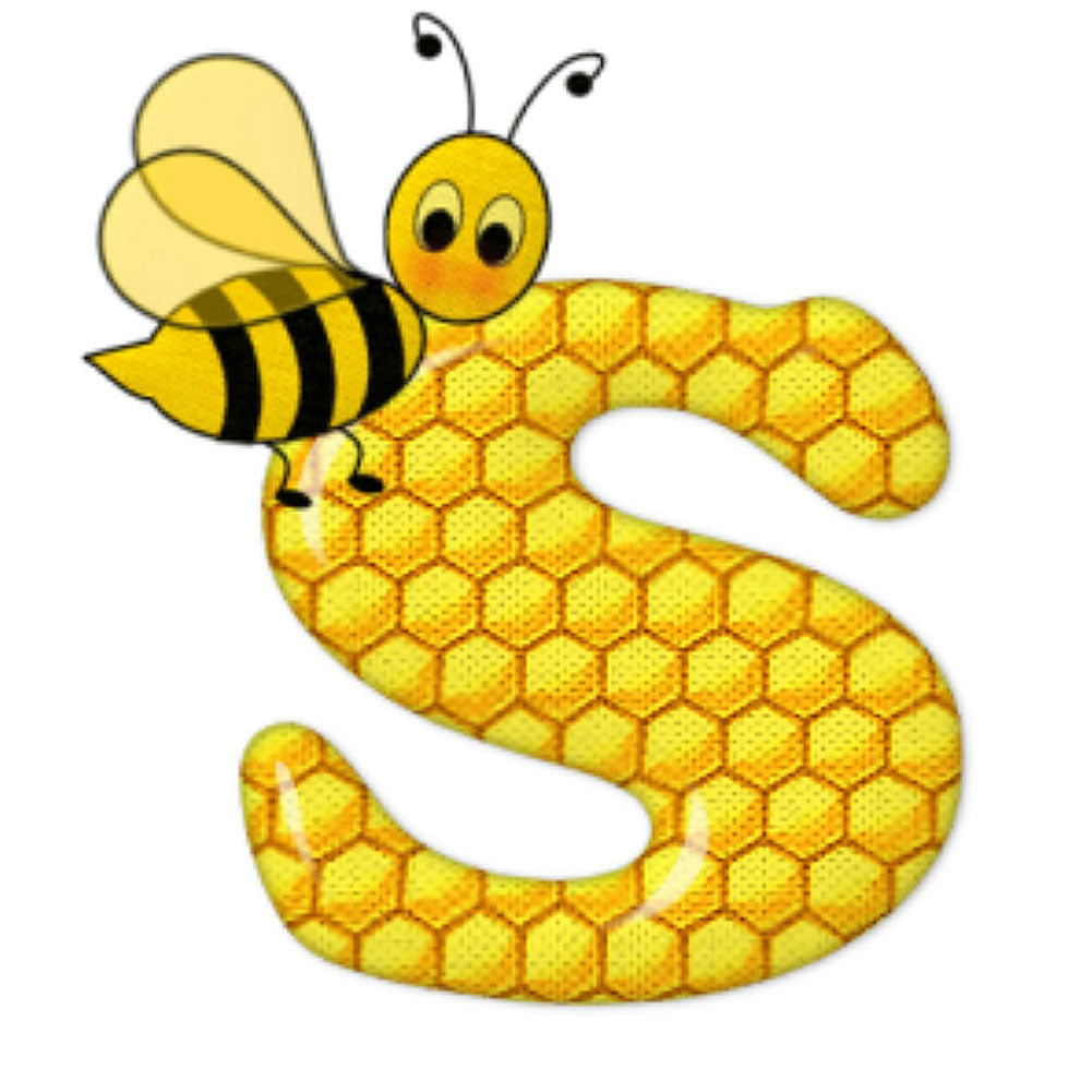 Bee Letter S - Full Round Drill Diamond Painting 30*30CM